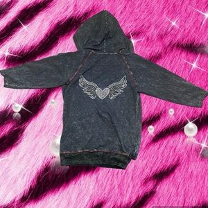 T Party Heart with Angel wings Vneck Wrap Hoodie